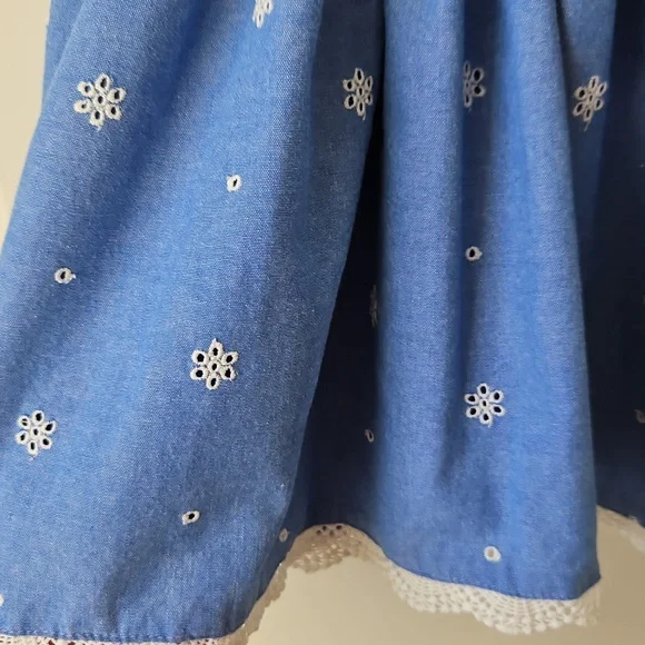 🫐EUC Blueberi Boulevard Blue Eyelet Dress | Girls 2T | Easter, Spring, Church - Picture 7 of 8